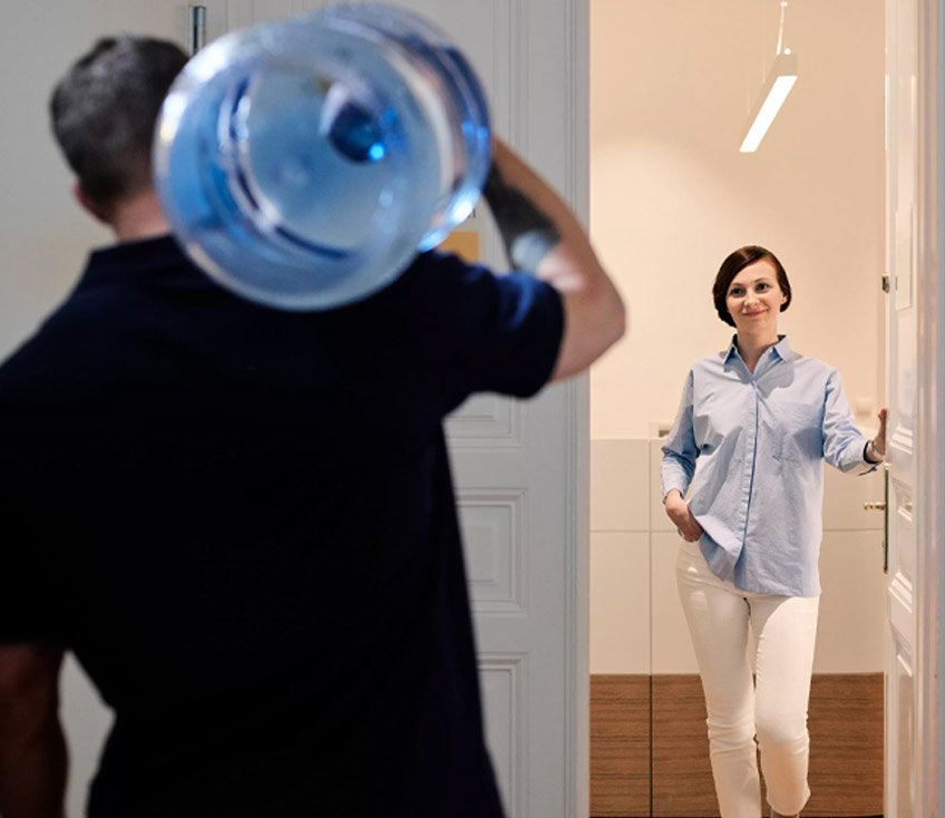 Wasserlieferung nach Hause