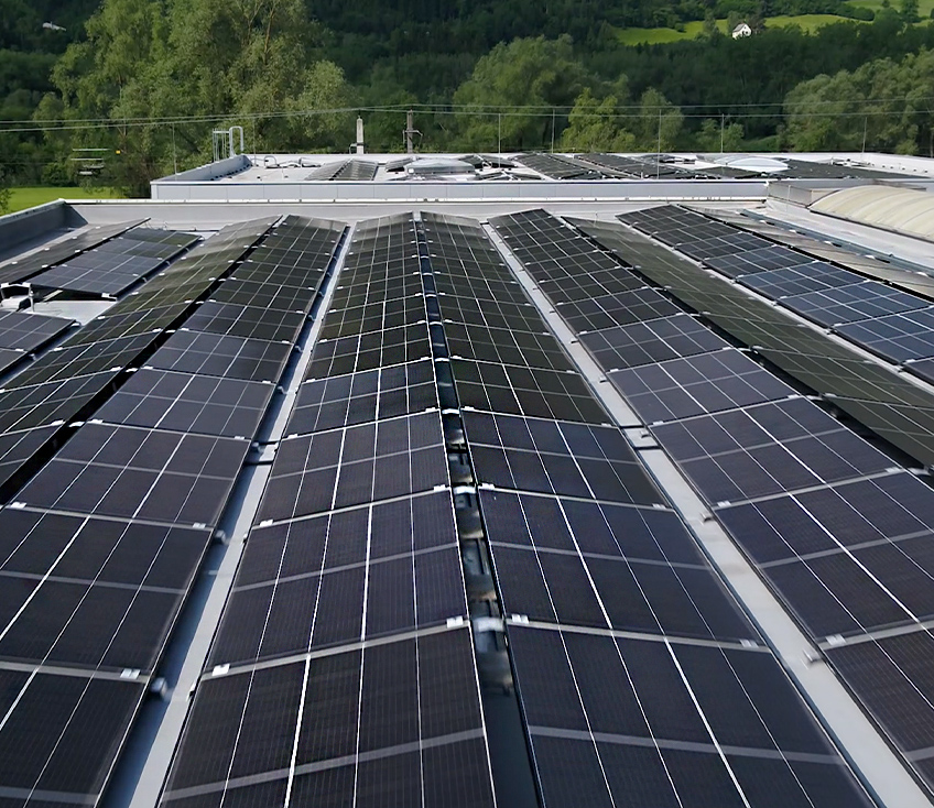 photovoltaikanlage von oben